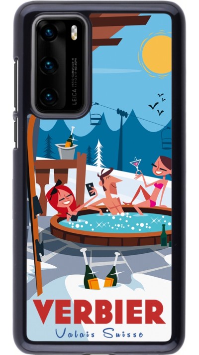 Coque Huawei P40 - Verbier Mountain Jacuzzi