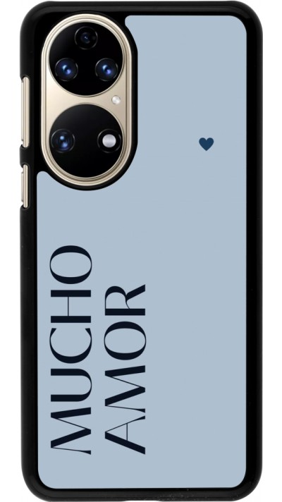 Coque Huawei P50 - Valentine 2024 mucho amor azul