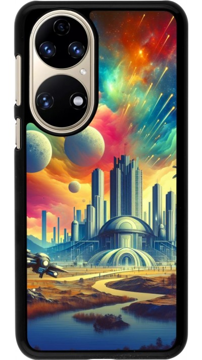 Coque Huawei P50 - Ville extra-dôme futuriste