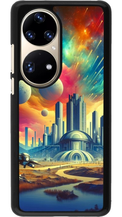 Coque Huawei P50 Pro - Ville extra-dôme futuriste