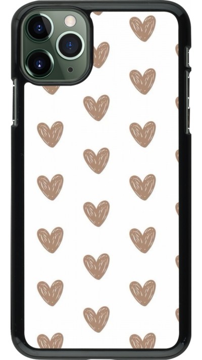 iPhone 11 Pro Max Case Hülle - Autumn 2024 brown hearts