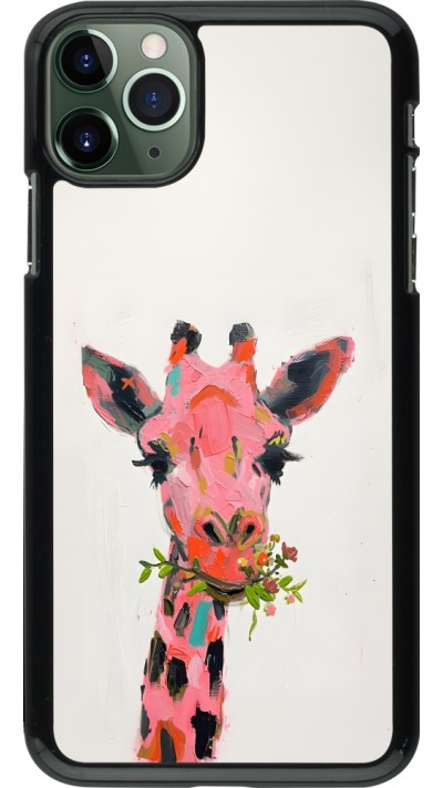 iPhone 11 Pro Max Case Hülle - Pink Girafe Paint