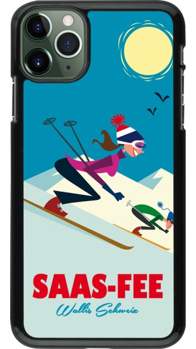 iPhone 11 Pro Max Case Hülle - Saas-Fee Ski Downhill