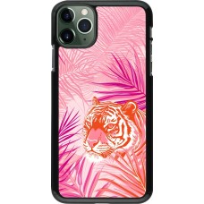 iPhone 11 Pro Max Case Hülle - Tiger Palmen rosa