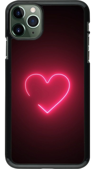 iPhone 11 Pro Max Case Hülle - Valentine 2023 single neon heart