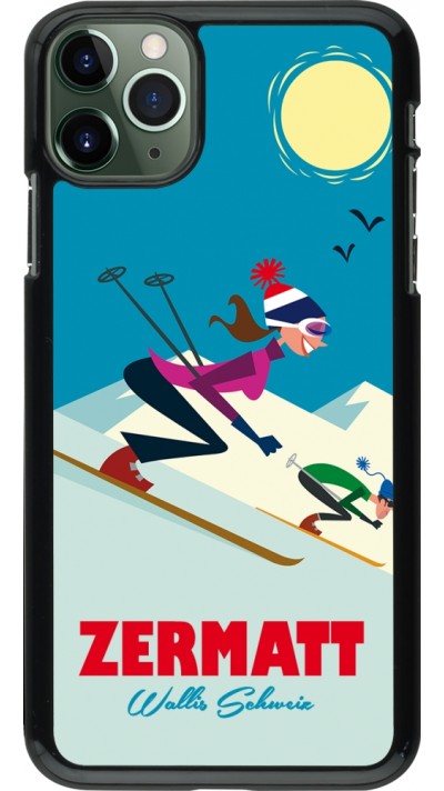 iPhone 11 Pro Max Case Hülle - Zermatt Ski Downhill
