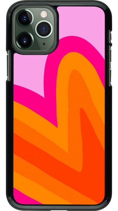 iPhone 11 Pro Case Hülle - Valentine 2024 heart gradient