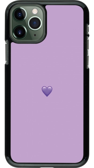 iPhone 11 Pro Case Hülle - Valentine 2023 purpule single heart