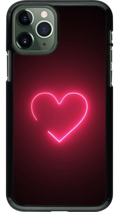 iPhone 11 Pro Case Hülle - Valentine 2023 single neon heart