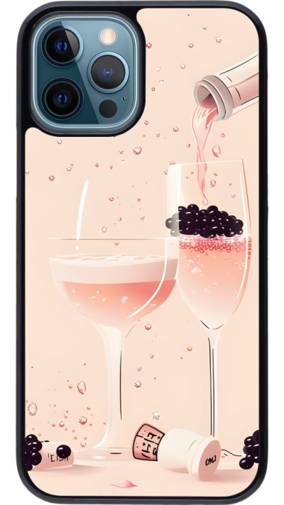 iPhone 12 / 12 Pro Case Hülle - Champagne Pouring Pink