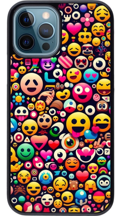 iPhone 12 / 12 Pro Case Hülle - Emoji Mix Farbe