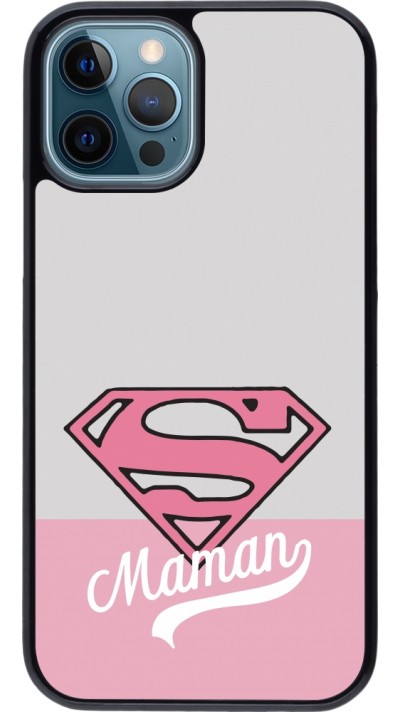 iPhone 12 / 12 Pro Case Hülle - Mom 2024 Super hero maman