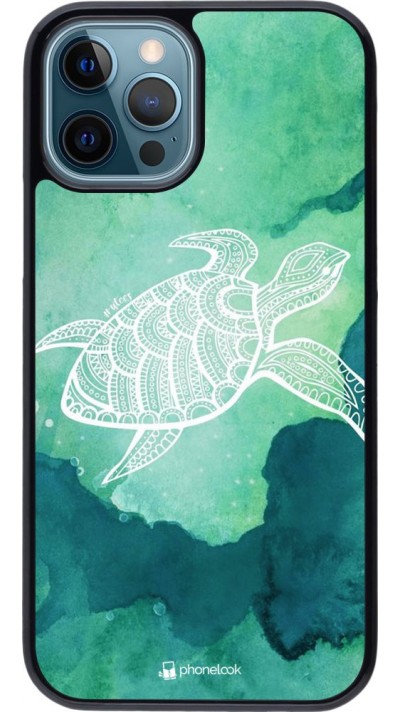 Hülle iPhone 12 / 12 Pro - Turtle Aztec Watercolor