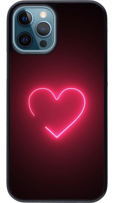 iPhone 12 / 12 Pro Case Hülle - Valentine 2023 single neon heart