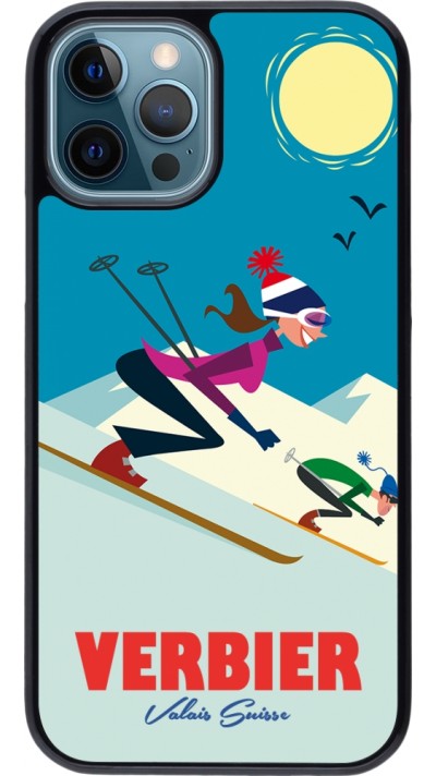 iPhone 12 / 12 Pro Case Hülle - Verbier Ski Downhill