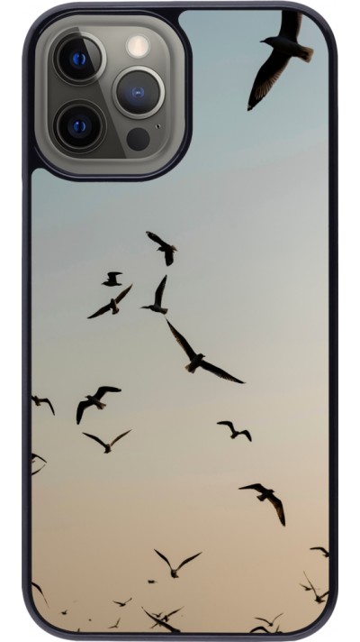 iPhone 12 Pro Max Case Hülle - Autumn 22 flying birds shadow