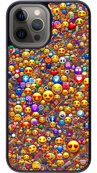 iPhone 12 Pro Max Case Hülle - Emoji gemischt