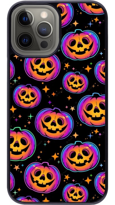 iPhone 12 Pro Max Case Hülle - Halloween 2024 rainbow pumpkins