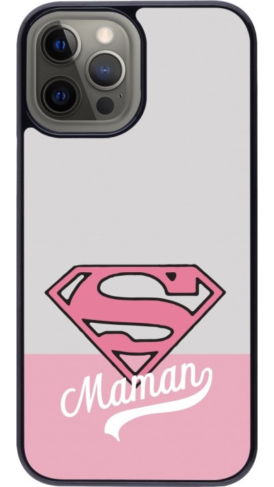 iPhone 12 Pro Max Case Hülle - Mom 2024 Super hero maman