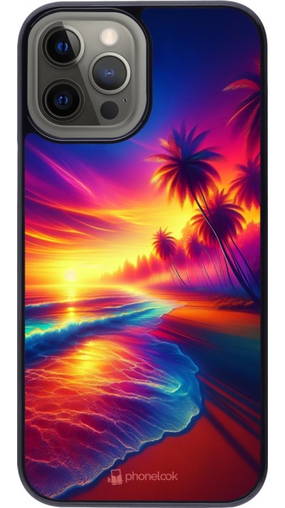 iPhone 12 Pro Max Case Hülle - Strand Sonnenuntergang auffällig