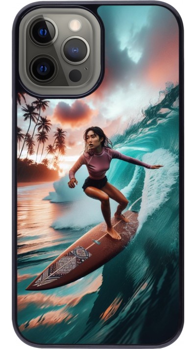 iPhone 12 Pro Max Case Hülle - Surferin aus Bali