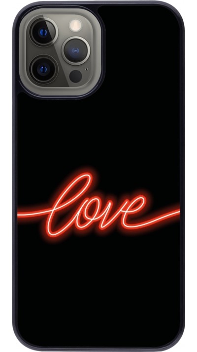 iPhone 12 Pro Max Case Hülle - Valentine 2023 neon love