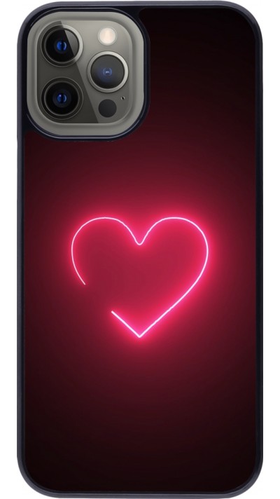 iPhone 12 Pro Max Case Hülle - Valentine 2023 single neon heart