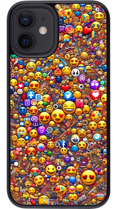 iPhone 12 mini Case Hülle - Emoji gemischt