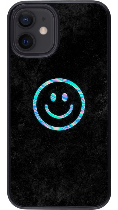 iPhone 12 mini Case Hülle - Happy smiley irisirt