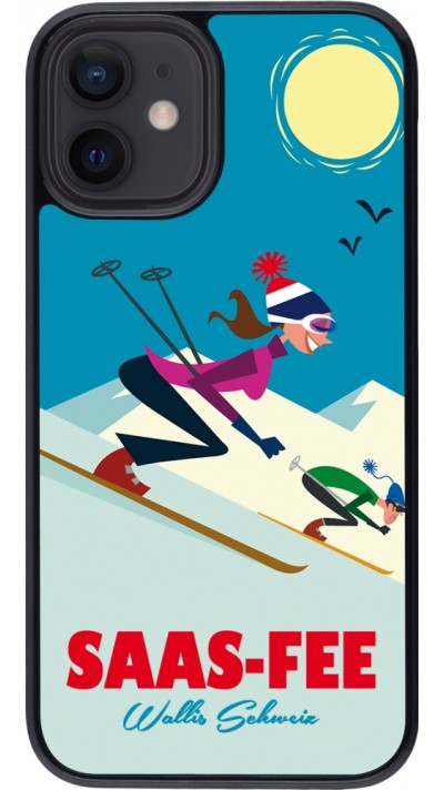 iPhone 12 mini Case Hülle - Saas-Fee Ski Downhill