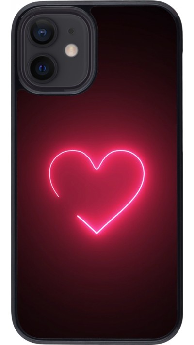 iPhone 12 mini Case Hülle - Valentine 2023 single neon heart
