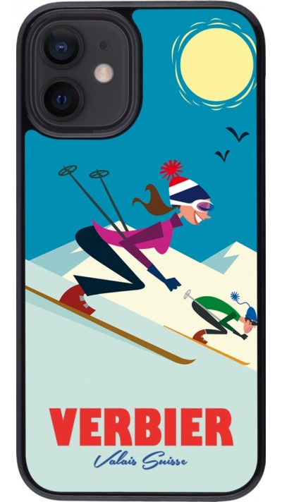 iPhone 12 mini Case Hülle - Verbier Ski Downhill