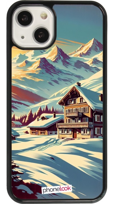 iPhone 13 Case Hülle - Chalet Berg verschneit