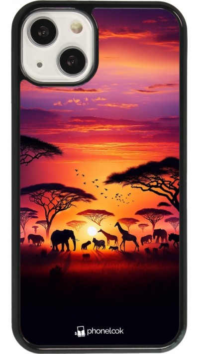 iPhone 13 Case Hülle - Safari Sonnenuntergang Wildtiere