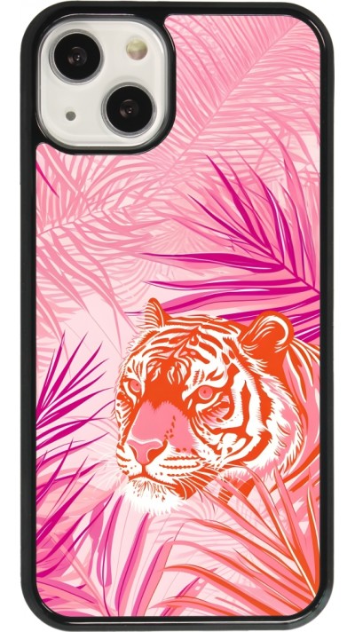 iPhone 13 Case Hülle - Tiger Palmen rosa