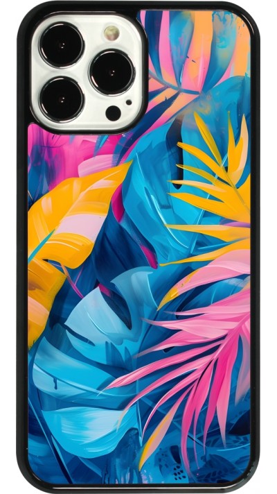 iPhone 13 Pro Max Case Hülle - Palms Blue