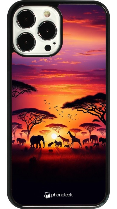 iPhone 13 Pro Max Case Hülle - Safari Sonnenuntergang Wildtiere