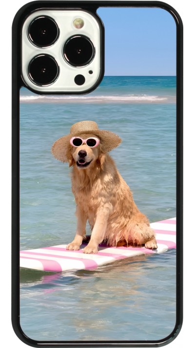 iPhone 13 Pro Max Case Hülle - Summer Dog on Paddle