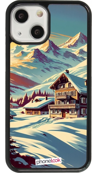 iPhone 13 mini Case Hülle - Chalet Berg verschneit