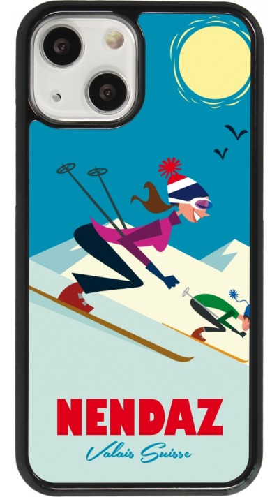 iPhone 13 mini Case Hülle - Nendaz Ski Downhill