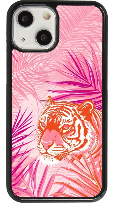 iPhone 13 mini Case Hülle - Tiger Palmen rosa