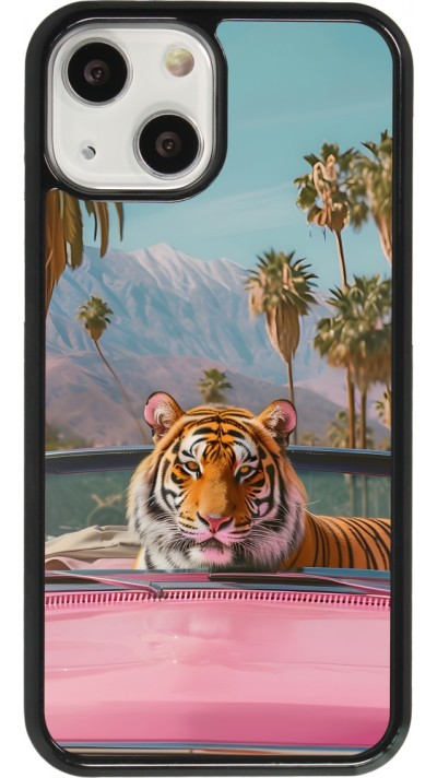 iPhone 13 mini Case Hülle - Tiger Auto rosa