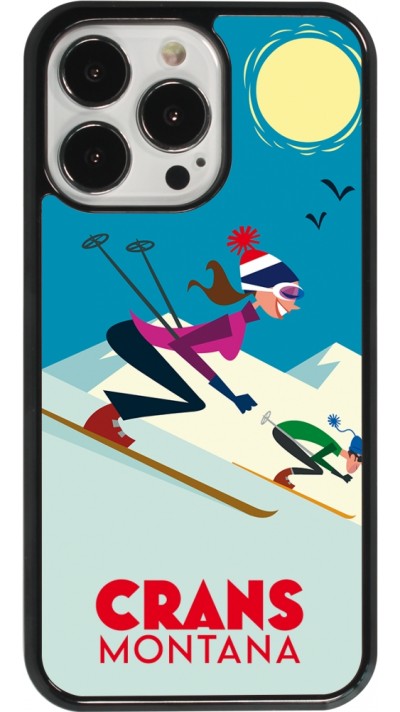 iPhone 13 Pro Case Hülle - Crans-Montana Ski Downhill