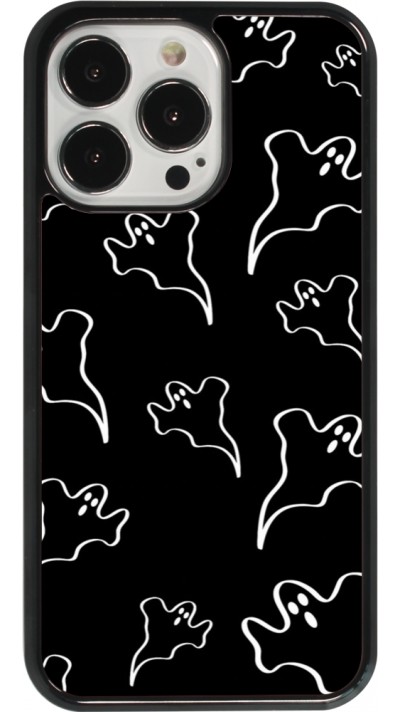 iPhone 13 Pro Case Hülle - Halloween 2024 black and white ghosts