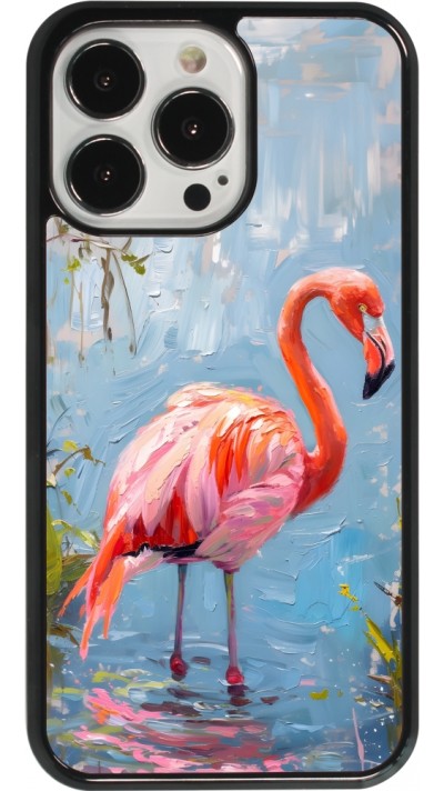 iPhone 13 Pro Case Hülle - Paint Flamingo