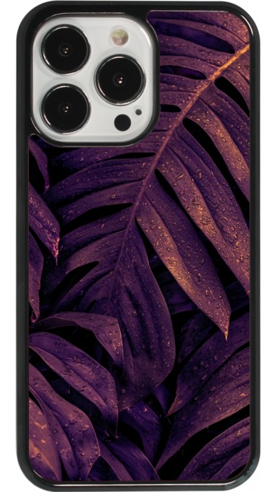 iPhone 13 Pro Case Hülle - Purple Light Leaves