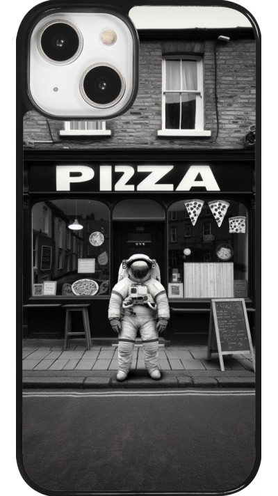 iPhone 14 Case Hülle - Astronaut vor einer Pizzeria