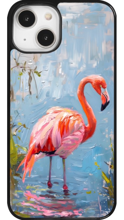 iPhone 14 Case Hülle - Paint Flamingo