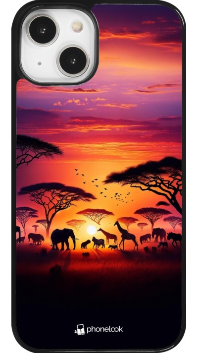 iPhone 14 Case Hülle - Safari Sonnenuntergang Wildtiere