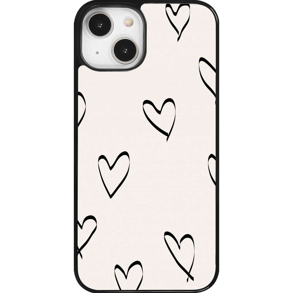 iPhone 14 Case Hülle - Valentine 2023 minimalist hearts